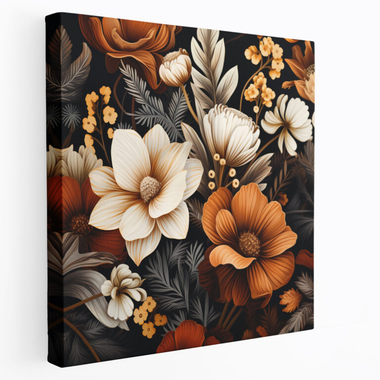 Bohemian Floral Canvas Print - Bohemian, Wall Decoration, Bohemian Floral Canvas Print, Wall Art