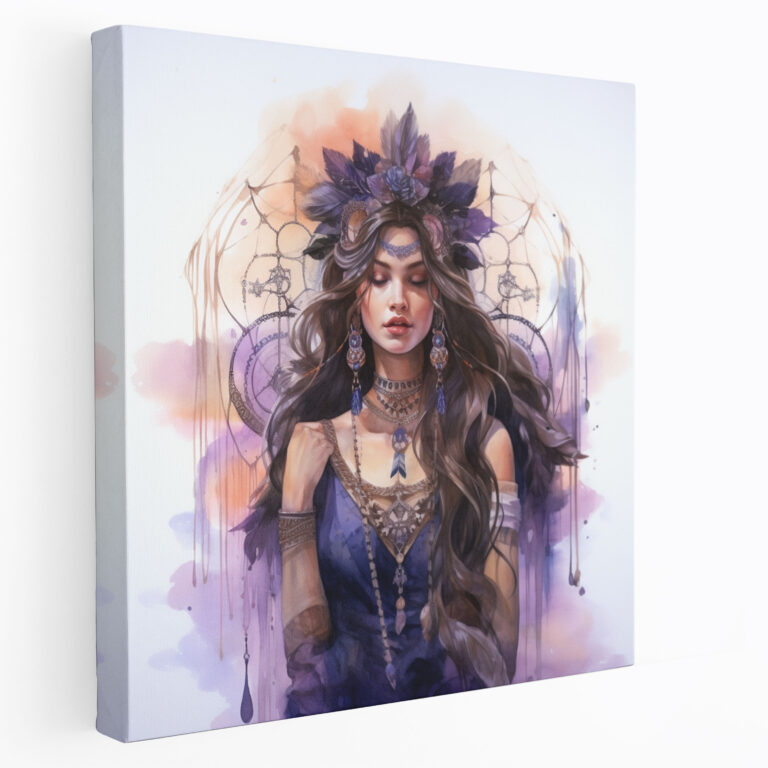 Bohemian Dreamcatcher Canvas Print - Bohemian, Feathers, Wall Decoration, Wall Art