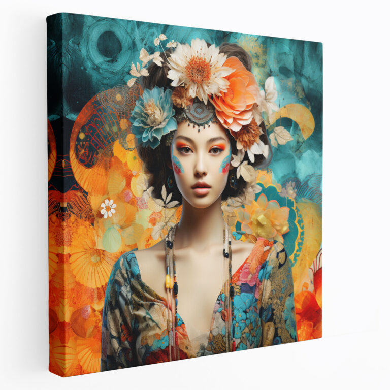 Bohemian Medley Canvas Print - Bohemian, Digital Collage, Wall Decoration, Wall Art