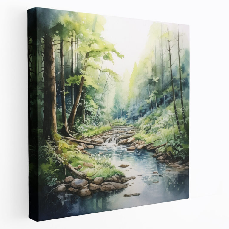 Bohemian Forest Canvas Print - Bohemian, Wall Decoration, Watercolor, Landscape