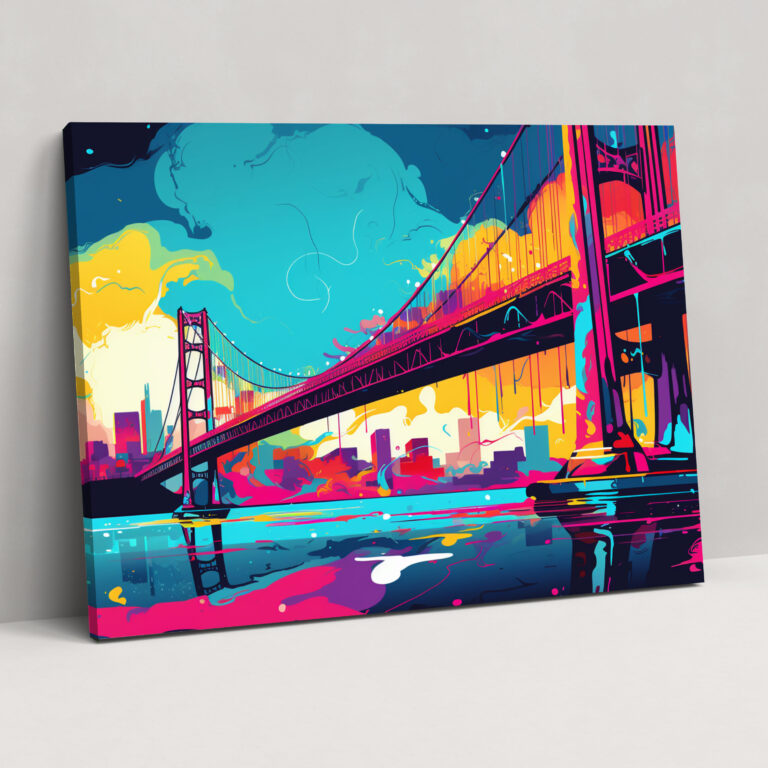 Bosphorus Bridge Wall Art - Bosphorus Bridge, Wall Decoration, Graphic Elements, Pop Art Style Illustration