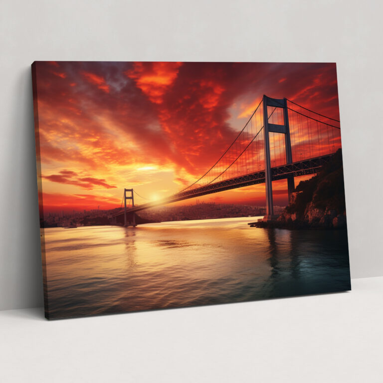 Bosphorus Bridge Wall Art - Bosphorus Bridge, Realistic Photography, Majestic, Natural Beauty