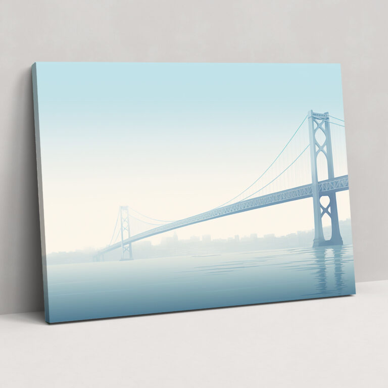 Bosphorus Bridge Wall Decoration - Bosphorus Bridge, Clean Lines, Minimalist Artwork, Wall Art