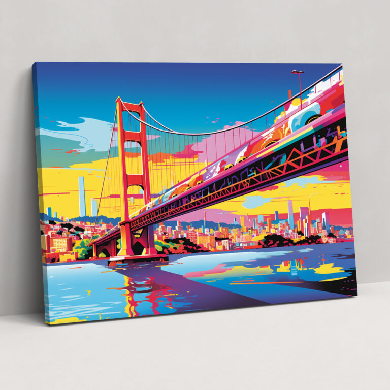 Bosphorus Bridge Canvas Print - Bosphorus Bridge, Bold Colors, Canvas Wall Art, Vibrancy