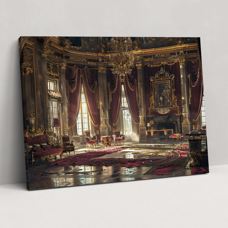 Baroque Opulent Palace Interior Wall Art - Baroque, Palace Interior, Rich Colors, Home Decoration