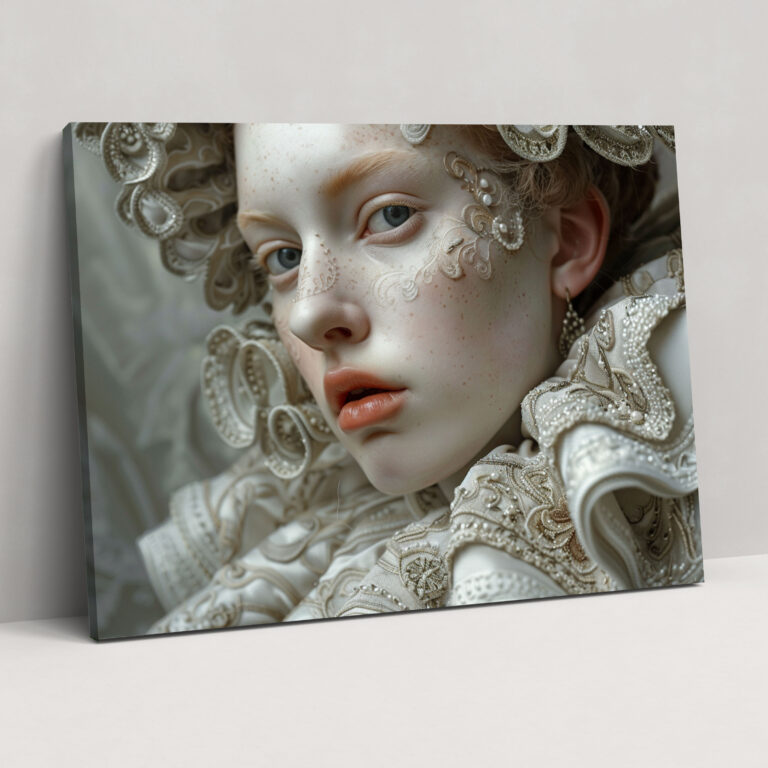 Baroque Regal Portrait Canvas Print - Baroque, Intricate Details, Wall Art, Baroque