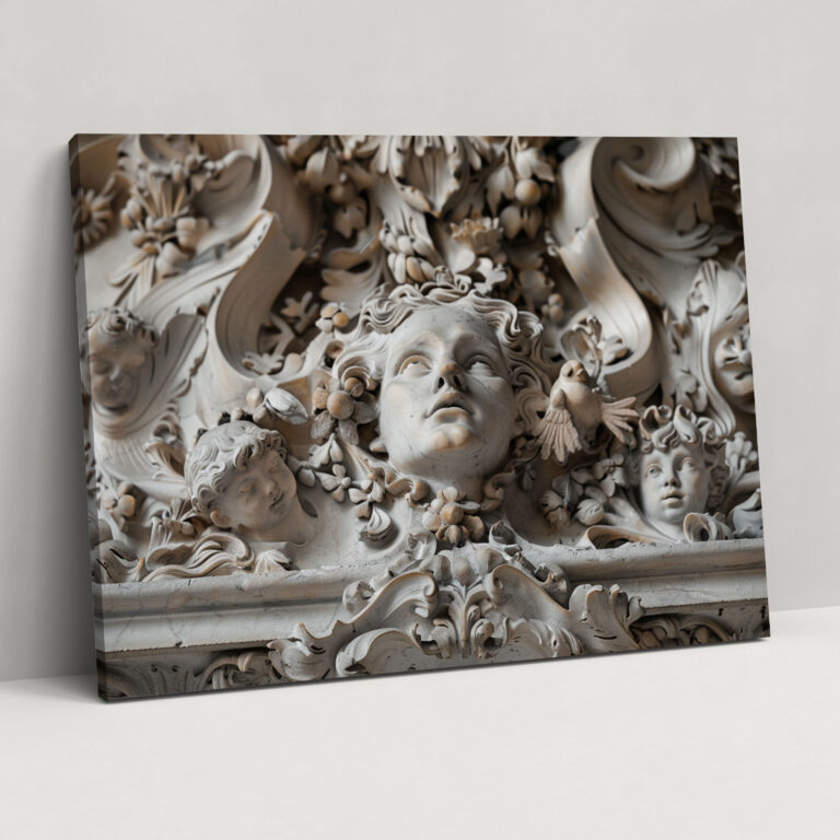 Baroque Exquisite Sculpture Wall Decoration - Baroque, Canvas, Exquisite Sculpture, Canvas Wall Art