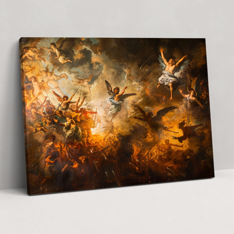 Baroque Style Painting Angels Canvas Print - Baroque, Baroque Style Painting, Wall Art, Home Decoration