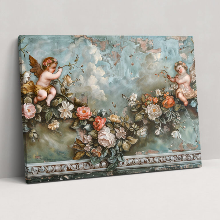 Baroque Style Painting Cherubs Canvas Print - Baroque, Canvas Print, Home Decoration, Canvas