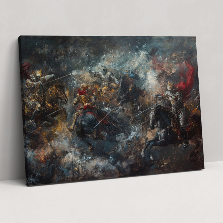 Dramatic Battle Wall Art - Baroque, Baroque Style Painting, Canvas Wall Art, Wall Decoration