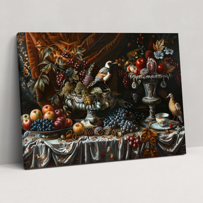 Baroque Style Painting Still Life Canvas Print - Baroque, Canvas Wall Art, Home Decoration, Wall Art