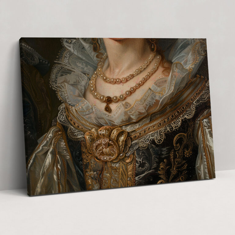 Baroque Style Painting Noblewoman Wall Decoration - Baroque, Baroque Style Painting, Home Decoration, Canvas Wall Art