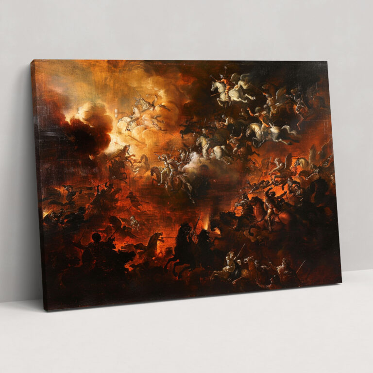 Baroque Style Painting Battle Scene Wall Art - Baroque, Canvas, Wall Decoration, Wall Art