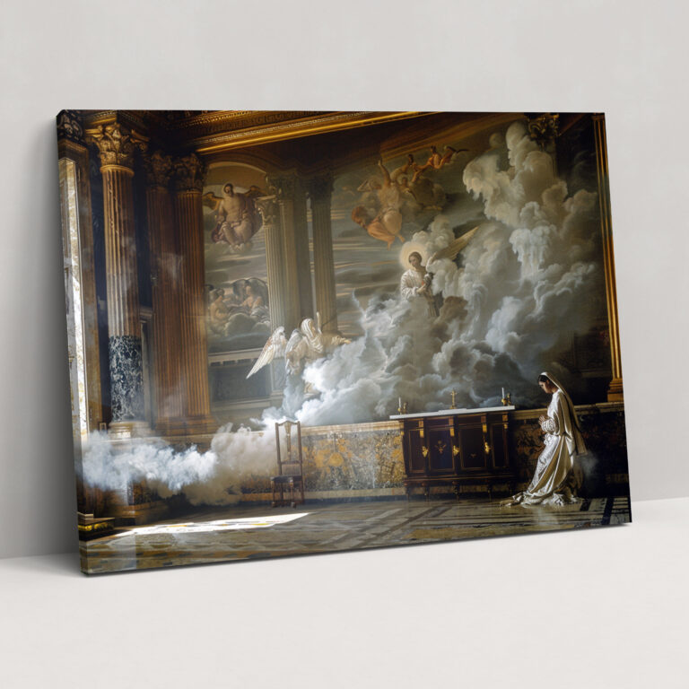 Baroque Style Painting Annunciation Wall Art - Baroque, Wall Art, Canvas Wall Art, Baroque Style Painting