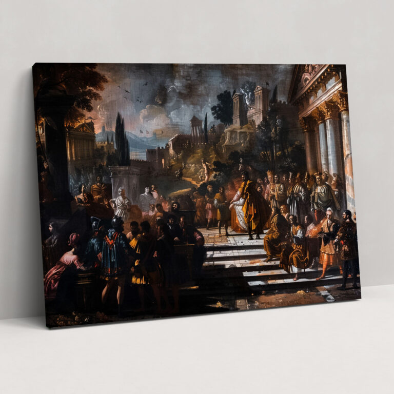 Baroque Style Painting Royal Court Canvas Print - Baroque, Canvas Wall Art, Canvas, Baroque Style Painting