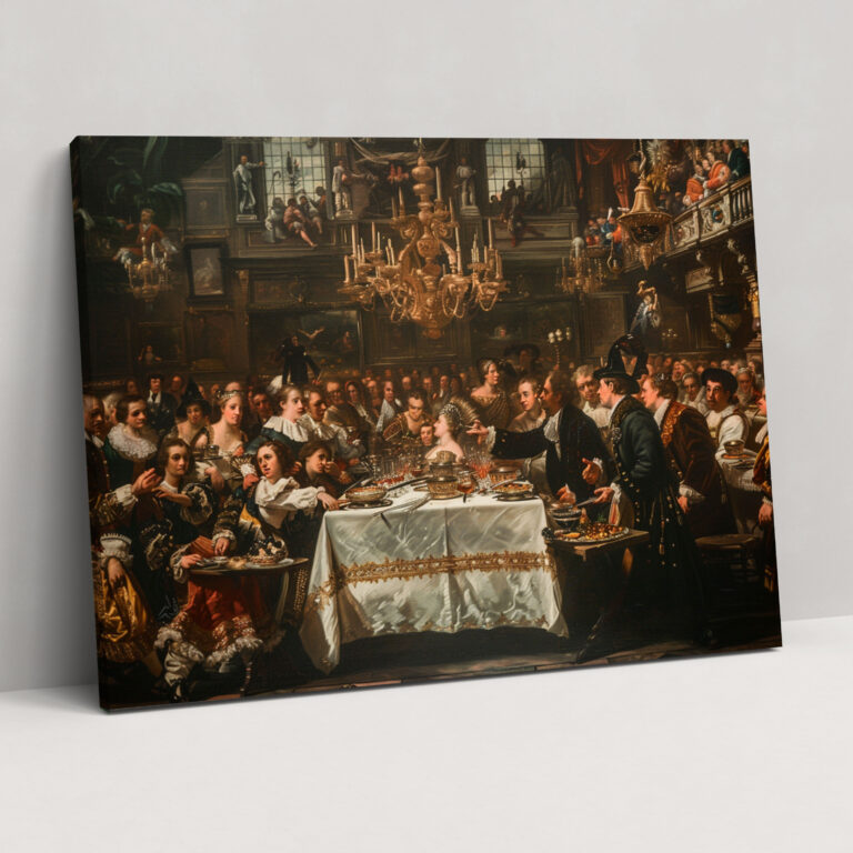 Baroque Style Painting Banquet Wall Art - Baroque, Canvas Wall Art, Canvas, Home Decoration