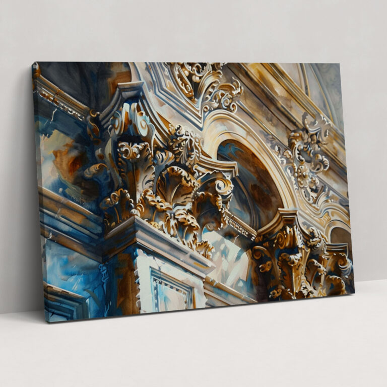 Baroque Style Painting Canvas Print - Baroque, Home Decoration, Canvas, Canvas Wall Art