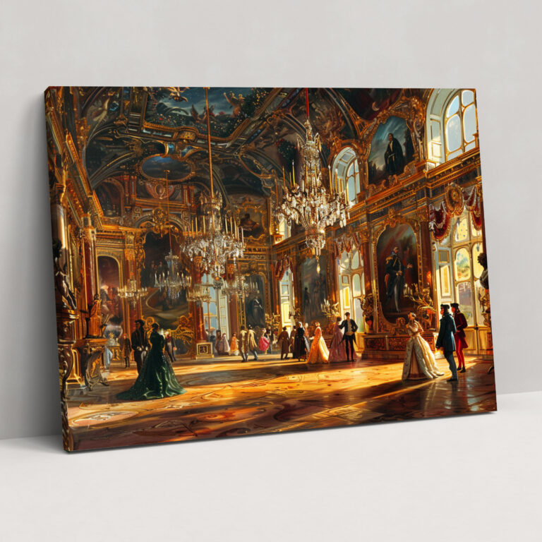 Palace Interior Baroque Style Canvas Print - Baroque, Canvas Print, Wall Decoration, Baroque Style Painting