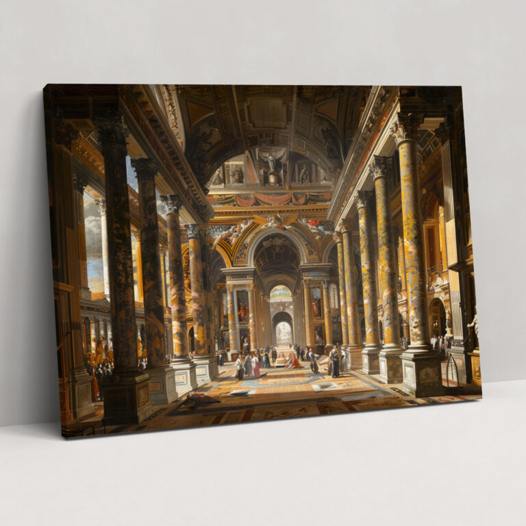 Architectural Baroque Style Wall Decoration - Baroque, Home Decoration, Canvas Print, Baroque Style Painting