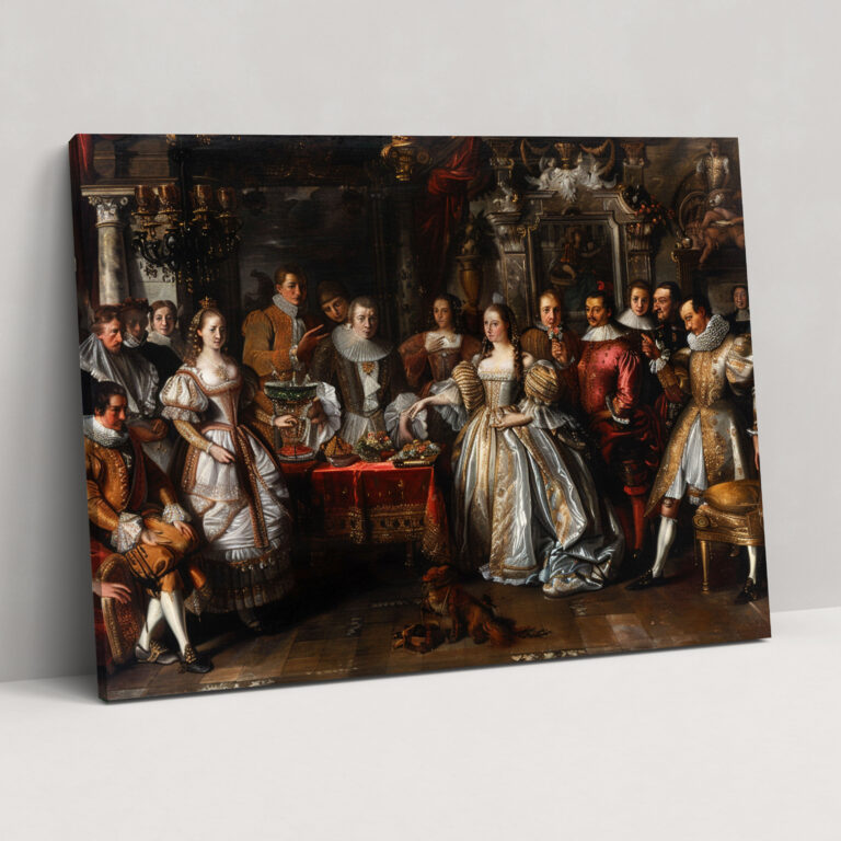 Royal Court Baroque Style Wall Art - Baroque, Canvas Print, Baroque Style Painting, Canvas