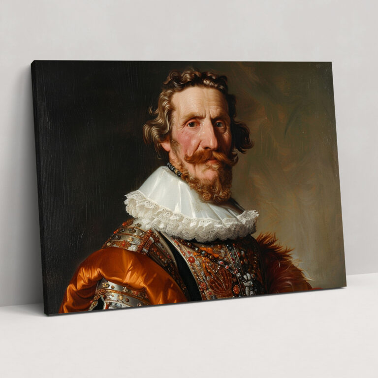 Nobleman Portrait Canvas Print - Baroque, Baroque Style Painting, Canvas Wall Art, Wall Decoration