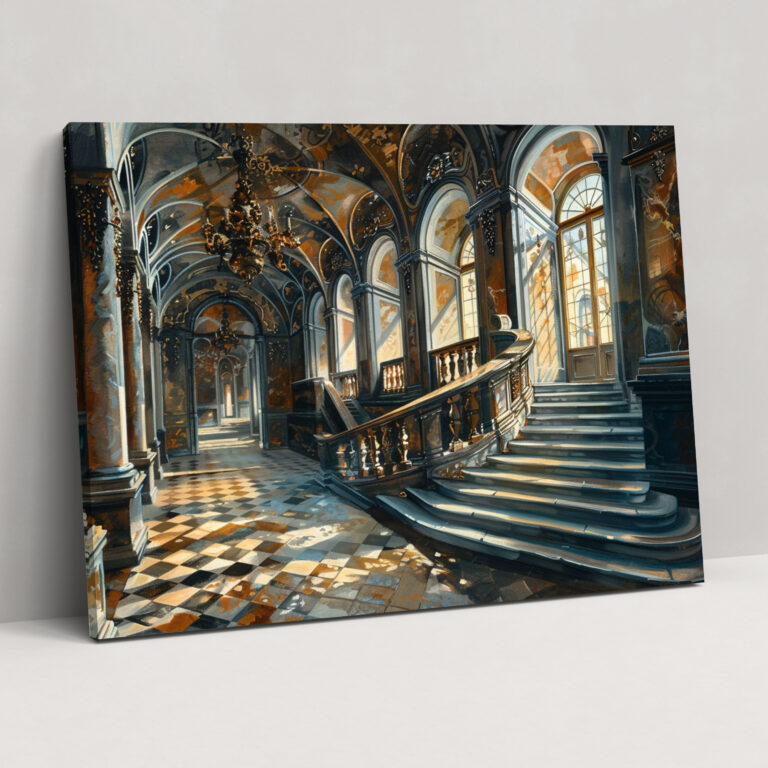 Antique Architecture Baroque Wall Decoration - Baroque, Wall Decoration, Elaborate Architecture, Canvas Wall Art