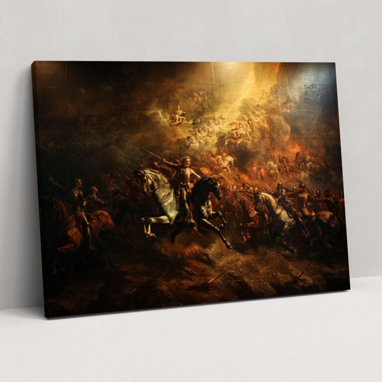 Battle Scene Baroque Style Painting Canvas Print - Baroque, Canvas, Wall Decoration, Wall Art