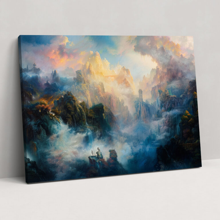 Mystical Landscape Baroque Style Painting Wall Art - Baroque, Ethereal Figures, Home Decoration, Wall Decoration