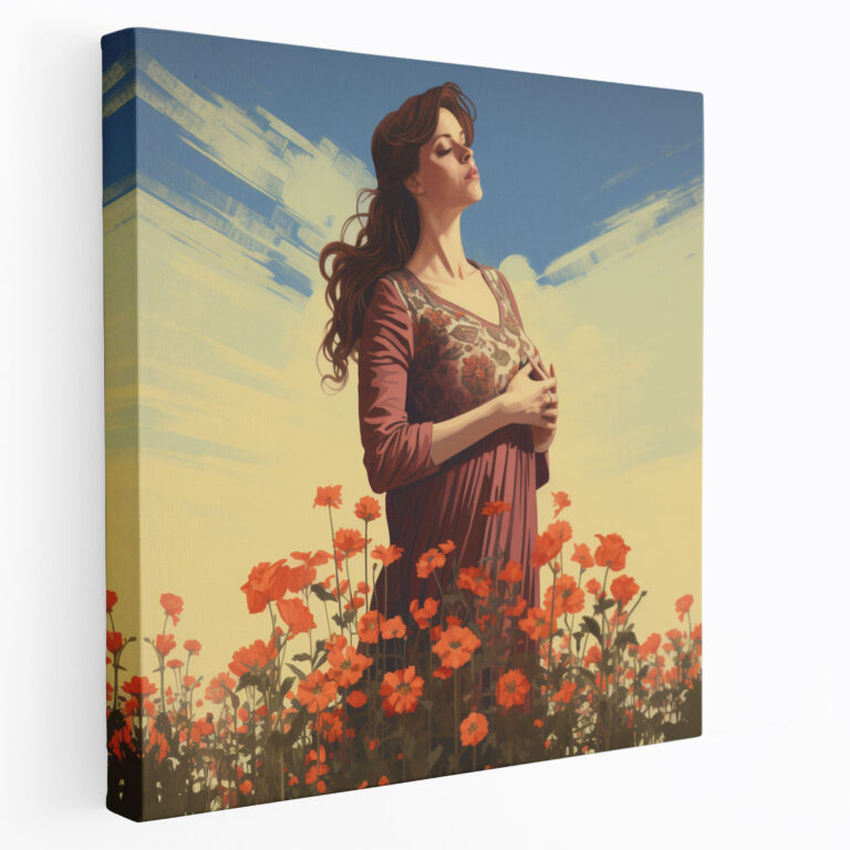 Born Canvas Print - Born, Canvas Wall Art, Home Decoration, Pregnant Woman
