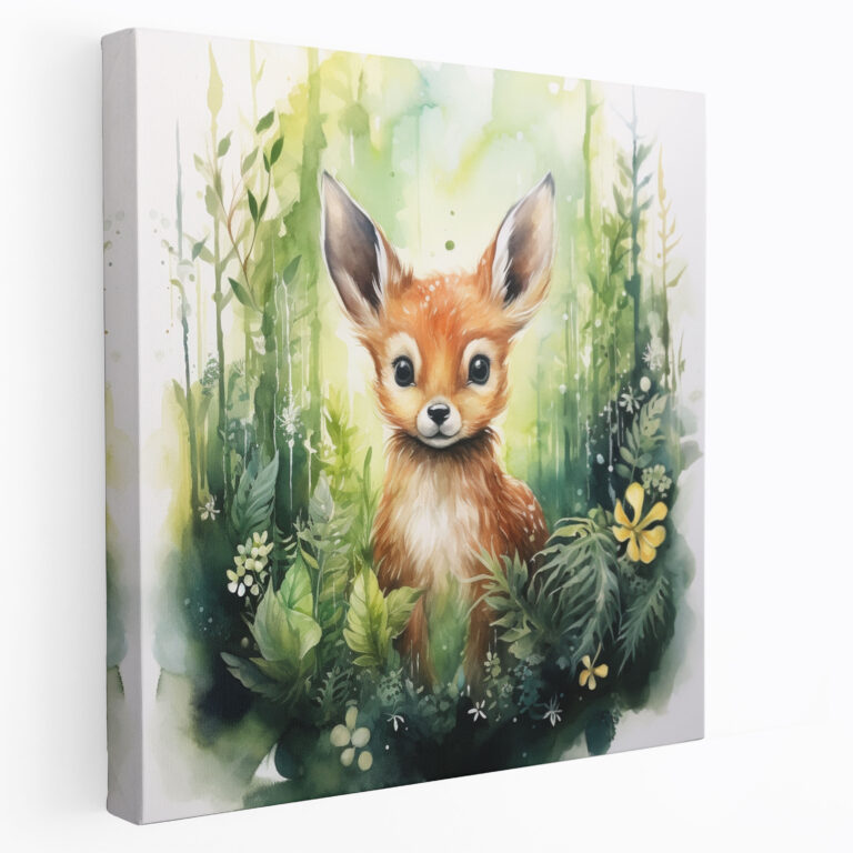 Born Wall Decoration - Joyful Forest Birth - Born, Born, Vibrant Colors, Whimsical Details