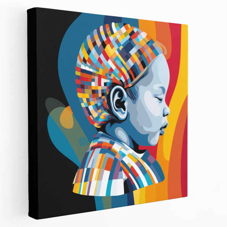 Born Canvas Print - Born, Colorful Wall Art, Born Canvas Print, Joyful Beginnings