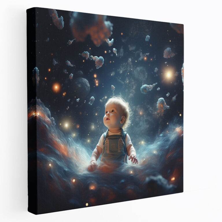 Cosmic Born Canvas Print - Born, Born Canvas Print, Wall Decoration, Digital Illustration