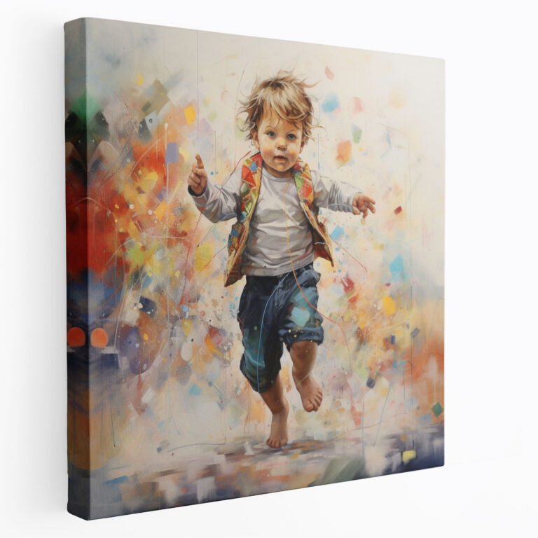 First Steps Born Wall Art - Born, First Steps, Mixed Media, Contemporary