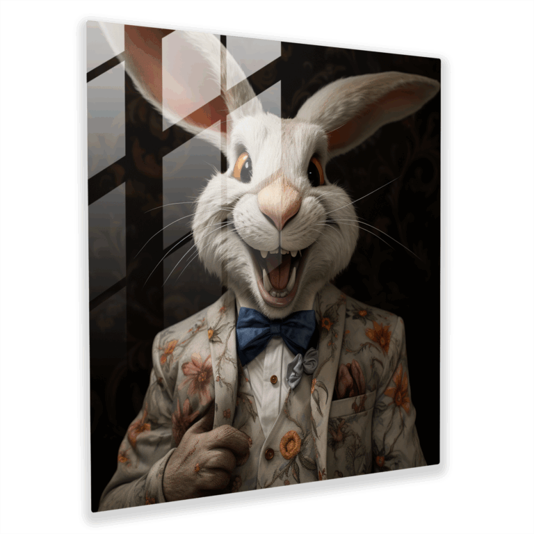 Captivating Realism Glass Print - Bugs Bunny Glass Wall Art Wall Decoration