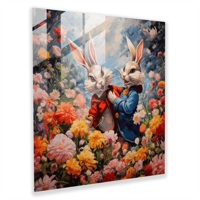 Eternal Romance Glass Print - Bugs Bunny Glass Wall Art Home Decoration