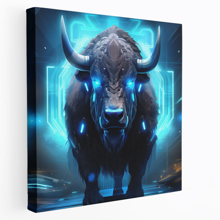 Buffalo Wall Art - Buffalo, Technology, Digital Art Illustration, Wall Decoration