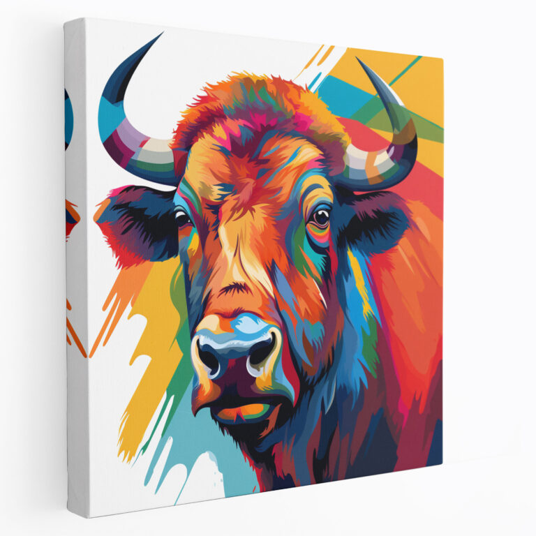 Buffalo Canvas Print - Pop Art Inspired Wall Art - Buffalo, Patterns, Pop Art Inspired Graphic Design, Contemporary Touch