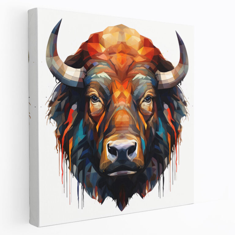 Buffalo Canvas Print - Geometric Abstract Wall Art - Buffalo, Canvas Print, Home Decoration, Wall Decoration
