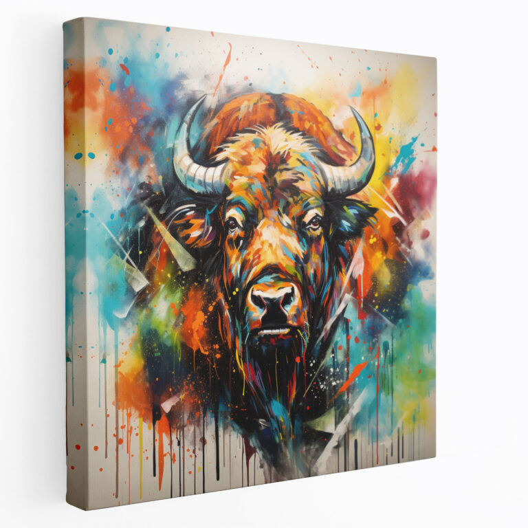 Buffalo Canvas Print - Abstract Freedom Art - Buffalo, Home Decoration, Canvas Print, Canvas