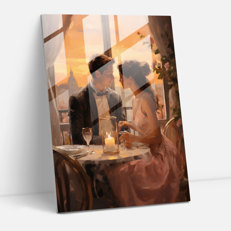 Romantic Candle Glass Print - Candle, Candle, Glass Art, Glass Wall Art