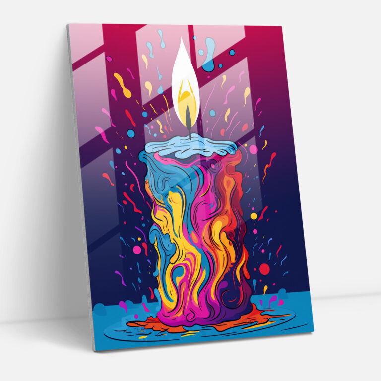 Glass Art Playful Candle - Candle, Home Decoration, Glass Art, Wall Decoration