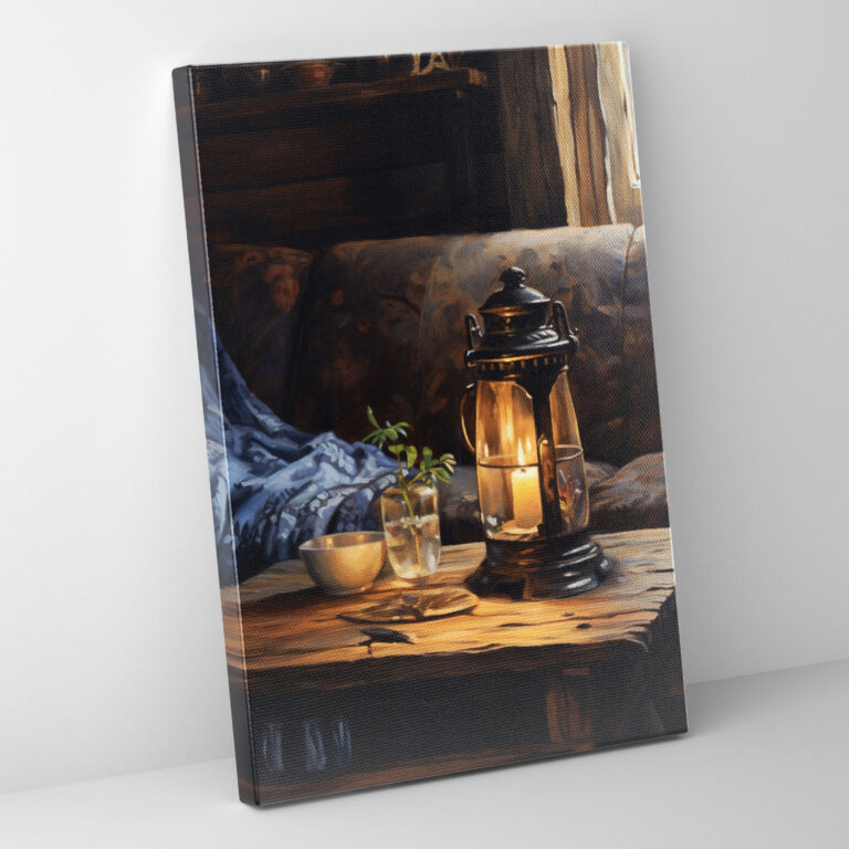 Candle Canvas Print - Rustic Living Room Wall Art - Candle, Candle Canvas Print, Canvas, Rustic Living Room Wall Art