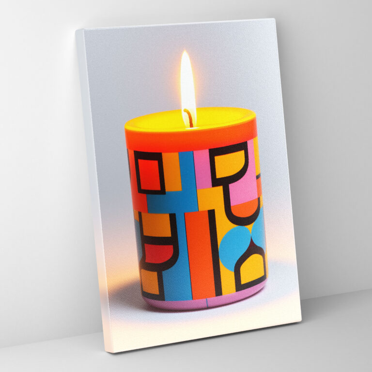 Candle Canvas Print - Pop Art Geometric Wall Art - Candle, Wall Decoration, Pop Art Geometric Wall Art, Candle Canvas Print