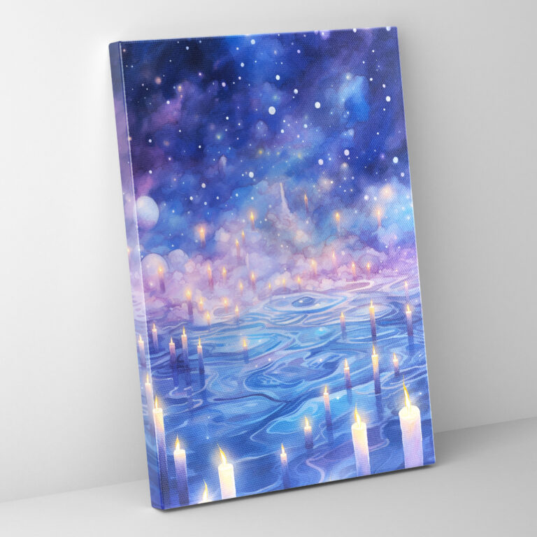 Candle Canvas Print - Whimsical Watercolor Wall Art - Candle, Candle Canvas Print, High Quality Canvas Print, Whimsical Wall Art
