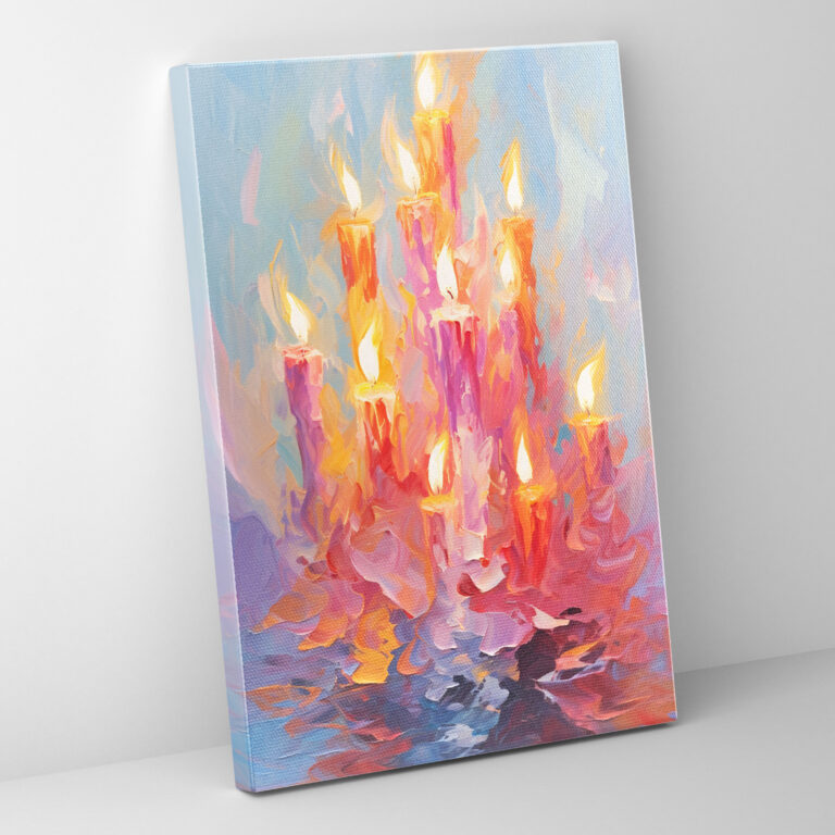 Abstract Candle Canvas Print - Candle, Impressionist, Canvas Print, Modern