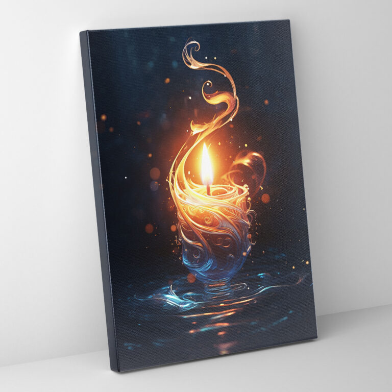 Mystical Candle Canvas Print - Candle, Wall Decoration, Floating, Canvas Wall Art