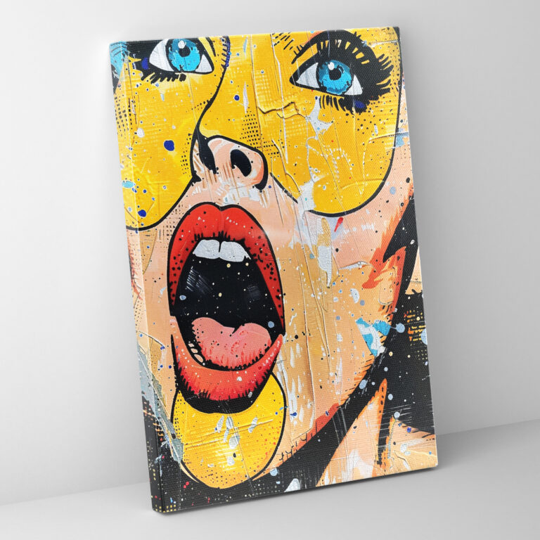 Impressionist Comic Pop Art Canvas Print - Classicism And Popart, Canvas, Wall Decoration, Impressionist Comic Pop Art