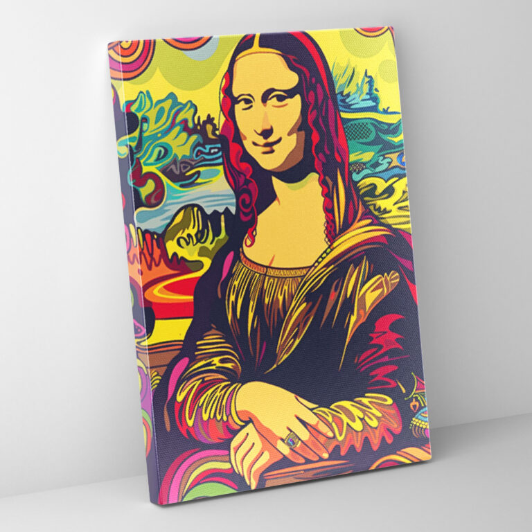 Mona Lisa Pop Art Canvas Print - Classicism And Popart, Home Decoration, Vibrant Colors, Canvas