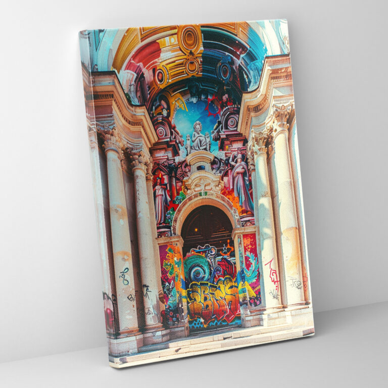 Graffiti Baroque Canvas Print - Classicism And Popart, Wall Art, Baroque Architecture, Canvas Wall Art