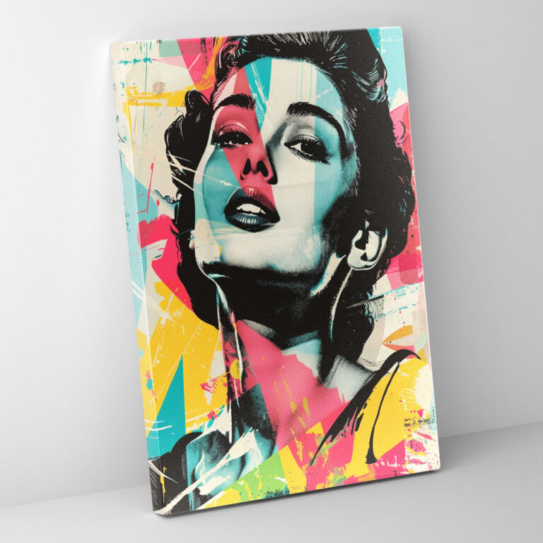 Colorful Portrait Canvas Print - Classicism And Popart, Classicism And Pop Art, Wall Decoration, Wall Art